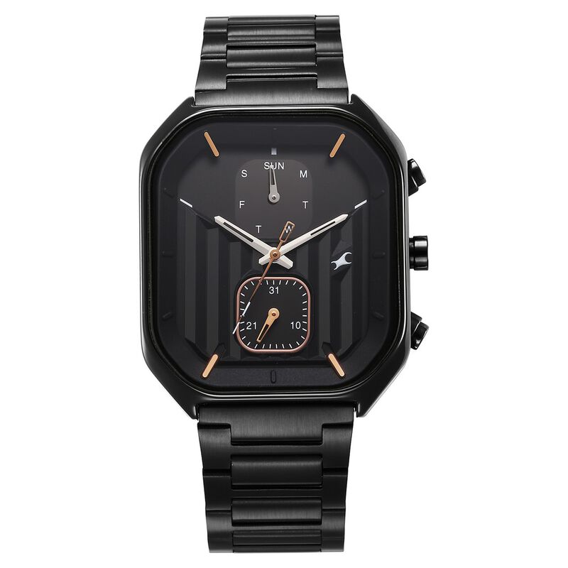 Fastrack Fleek Quartz Multifunction Dial Stainless Steel Strap Watch For Guys